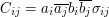 C_{ij}=a_{i}\overline{a_{j}}b_{i}\overline{b_{j}}\sigma_{ij}