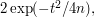 2\exp(-t^2/4n),