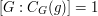 C_G(g)] = 1